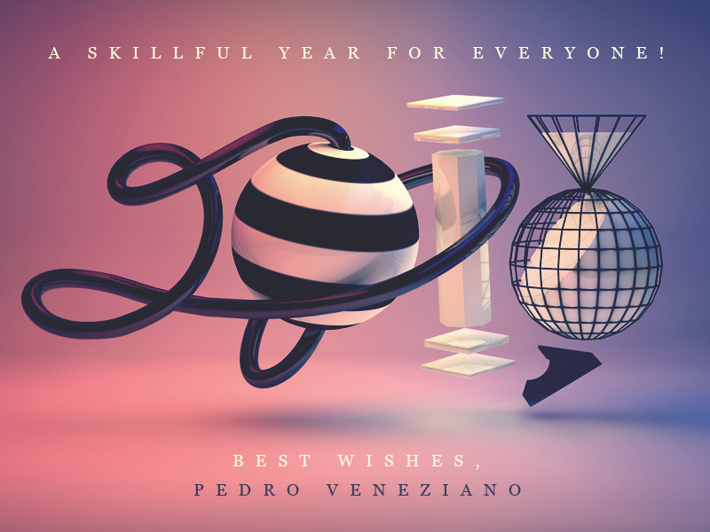 Happy 2013! new year 2013. reveillon 3d