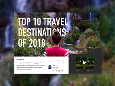 Travel Slideshow UI