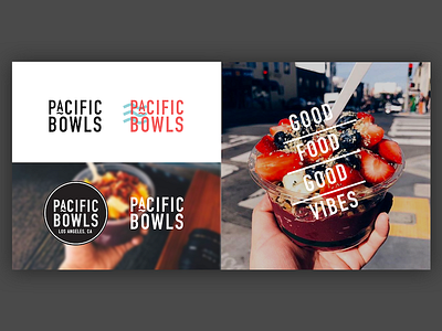 Pacific Bowls - California Acai Cafe Logo Work acai acai bowl branding california fruit logo pacific smoothie