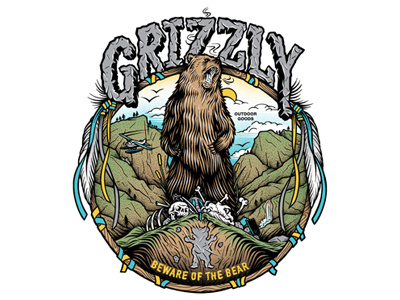 Grizzly Griptape art graphicdesign grizzlygriptape illustration streetwear victorkoast