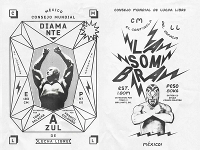 Lucha Libre apparel art direction conceptual design graphic illustration layout poster print typography