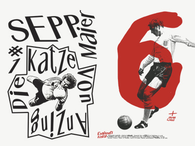 Sepp Maier & Bobby Moore—Sucker for Soccer series art direction concept conceptual football illustration layout poster print soccer sport typography