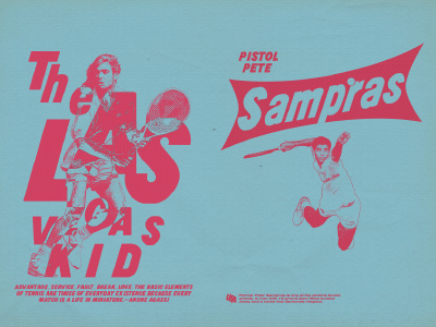 Las Vegas Kid & Pistol Pete art concept design direction graphic illustration poster sport tennis typography
