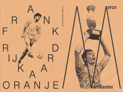 Rijkaard & Van Basten '88. art concept design direction football graphic illustration poster soccer sport typography