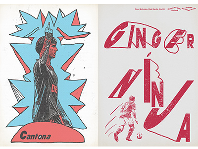 Cantona & Scholes art concept design direction football graphic illustration poster soccer sport typography