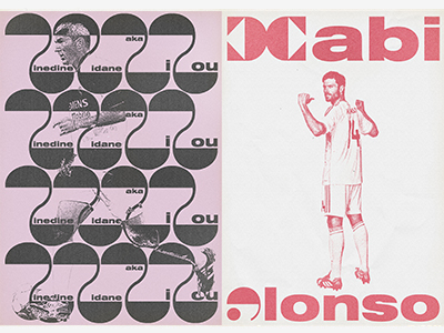 Zinedine Zidane & Xabi Alonso art concept design direction football graphic illustration poster sport typography