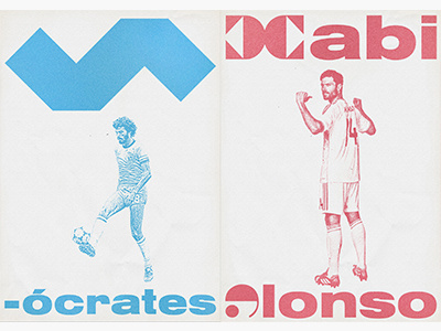 Sócrates & Xabi Alonso art concept design direction football graphic illustration poster sport typography