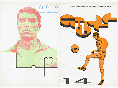 Zoff & Cruijff art concept design direction football graphic illustration poster sport typography