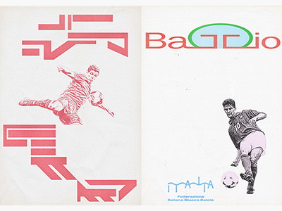 Gerrard & Baggio art concept design direction football graphic illustration poster sport typography