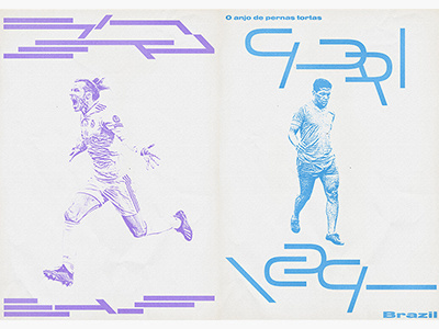 Gareth Bale & Garrincha art concept design direction football graphic illustration poster sport typography