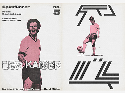 Beckenbauer & Müller art direction football germany lettering poster sport typography vintage worldcup