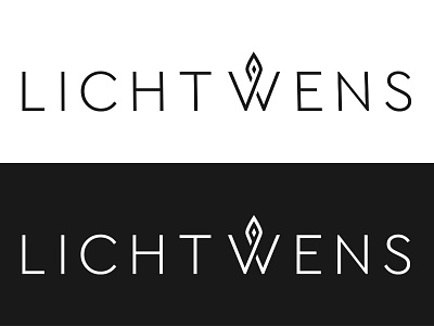 Lichtwens candle light logo minimal