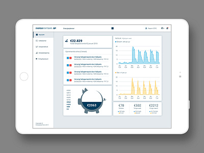 Energieplanner charts dashboard energy webapp
