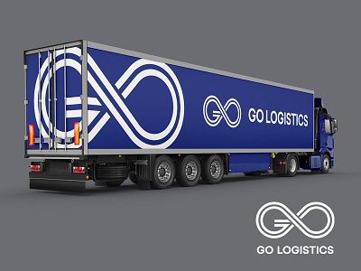 Go Logistics design infinite loop logistics logo mockup