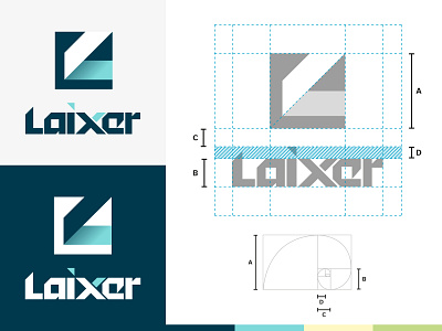 Laixer logo artificial intelligence branding design geometric logo logotype mark modern technology