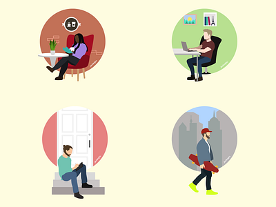 Brand Illustrations for bank