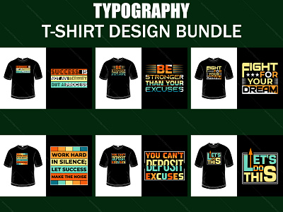 Typography t-shirt design bundle branding design graphic design modern design motivational retro shirt bundle tshirt designer t shirt text design tshirt design tshirt design bundle tshirt designer typography vector vintage