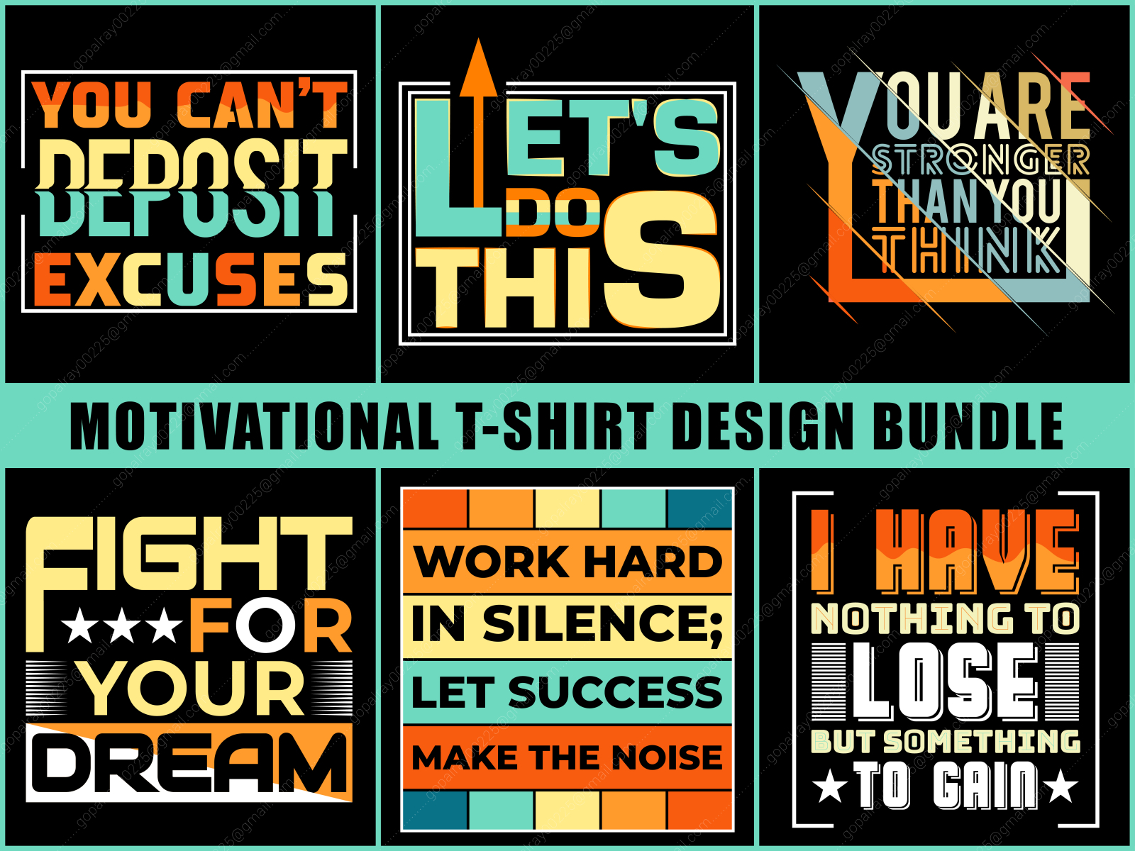 Motivational t-shirt design bundle by gopalray00225 on Dribbble