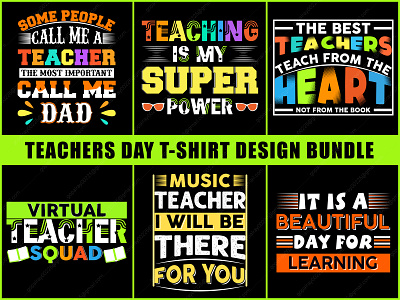 Teachers day t-shirt design bundle 1 branding design graphic design logo modern design retro t shirt design teachers day teachers day t shirt tshirt designer typography