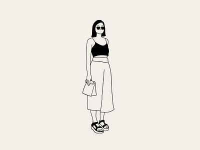 😎 drawing illustraion minimal simple summer sunglasses