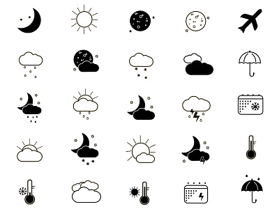 Weather icons graphic design icon logo vector grafic weather icons