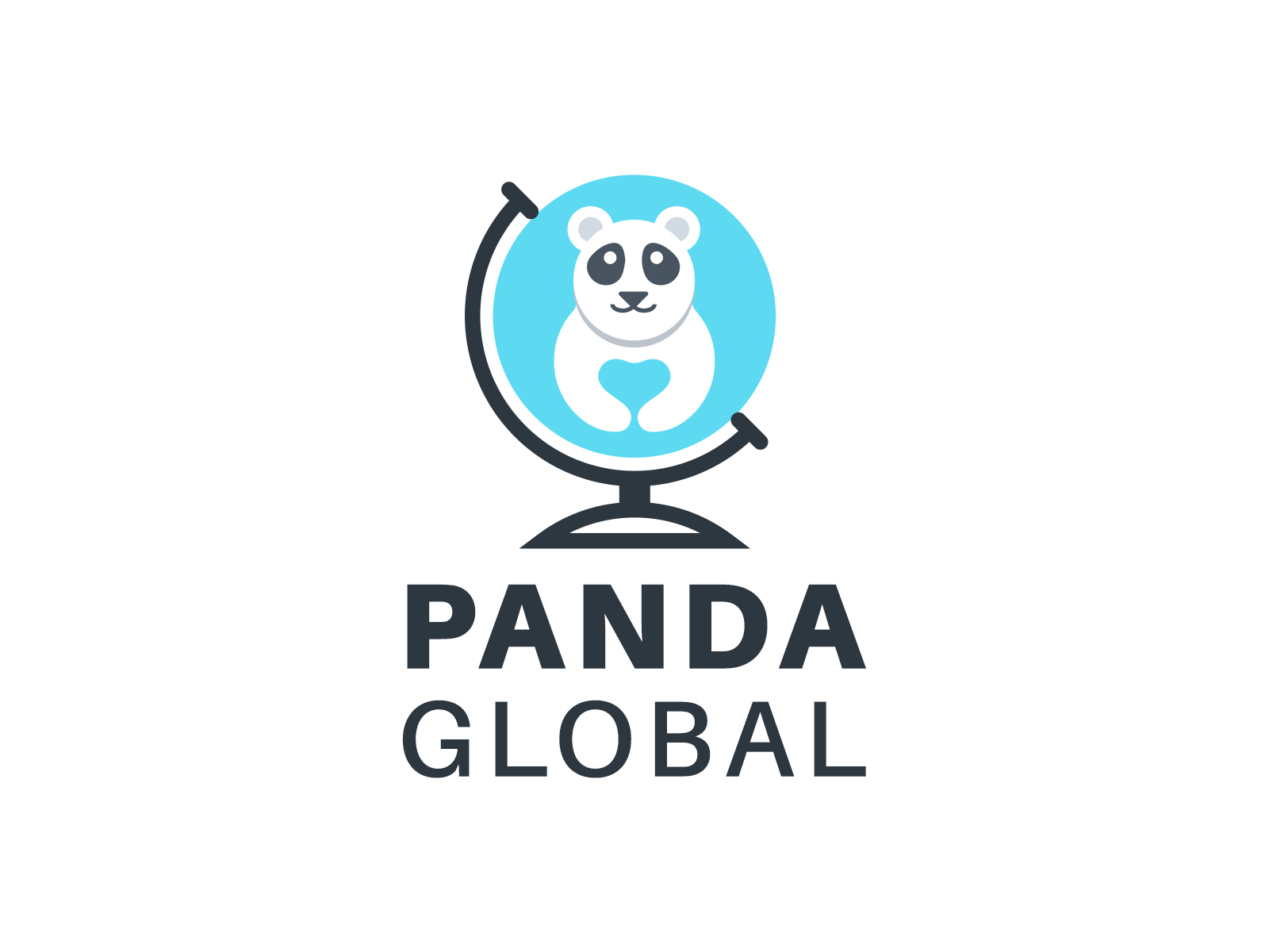 Panda Logo for "Panda Global". by Priyanka Tolani on Dribbble