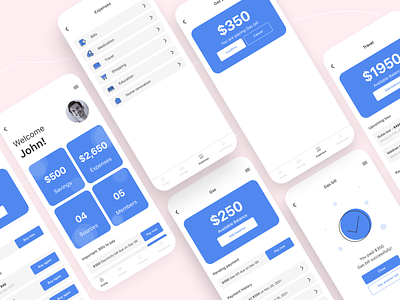 Savings and Expense mobile app android app design app design finance mobile apps ios ios apps ios mobile app design mobile app savings mobile app ui ui design uiux design user experience design user interface design ux ux design
