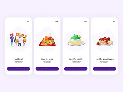 Mobile app for Food app clean design illustration ios minimal mobile app ui ux