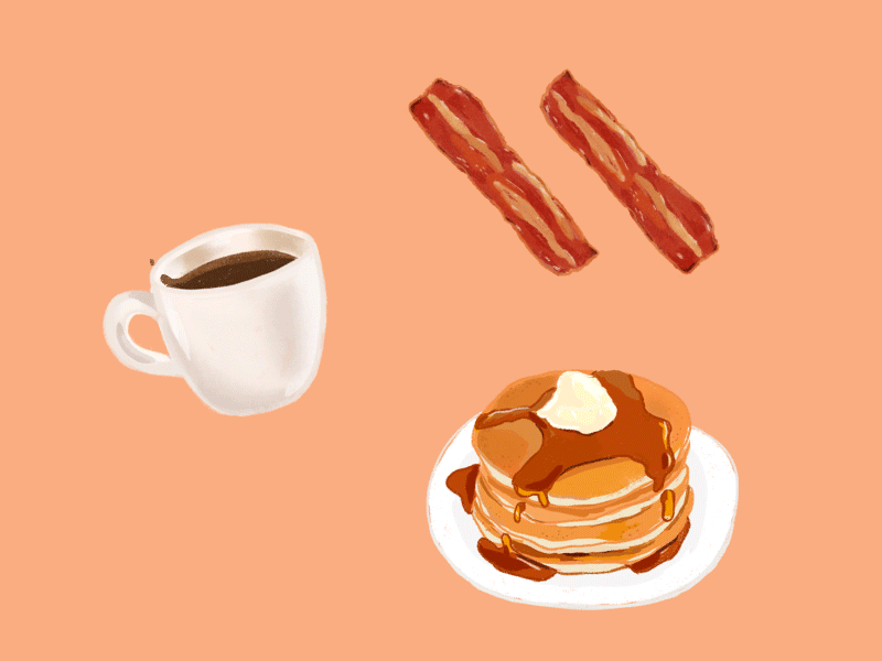 Breakfast! breakfast coffee dunkin donuts gif illustration