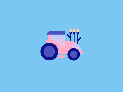 Lil Tractor illustration vector