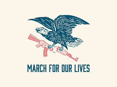 March For Our Lives branding illustration line art march for our lives poster