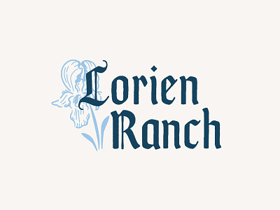 Lorien Ranch farm illustration logo typography