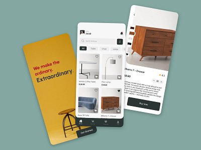 Furniture Store App UI app design furniture furniture app ui furniture store typography ui uidesigns uiux ux