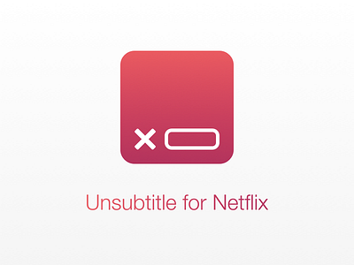 Unsubtitle for Netflix chrome icon sketch