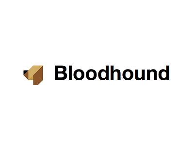 Bloodhound dog geometric hound logo sketch