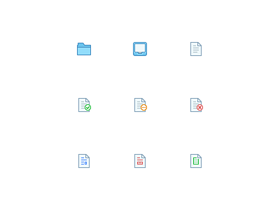 Color Interface Icons color document folder inbox sketch svg