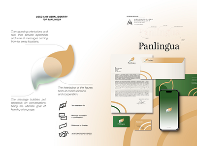 Logo, visual identity and stationery for Panlingua adobe brand brandbook branding graphic design identity illustration illustrator logo photoshop stationery typography ui visual identity