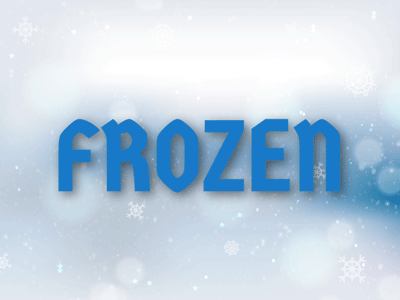 Frozen animation snow typography winter