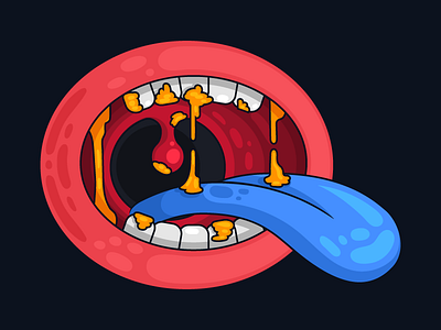 Lengua design graphics illustration mouth tongue vector illustration