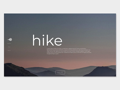 Hiking Adventure Website adventure animation design effect hero hike interaction landing landing page micro interaction scrolling transition ui ui design web webpage website