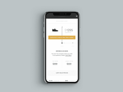 Sneaker Resale Mobile design ui ux