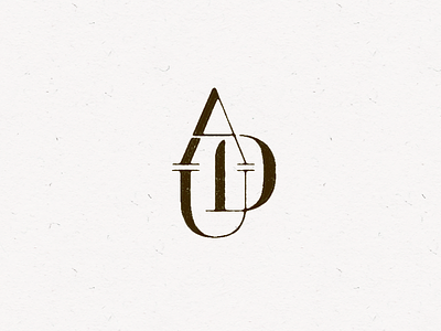 AUD Logo branding clothing elegant fashion fashion brand logo menswear monogram type
