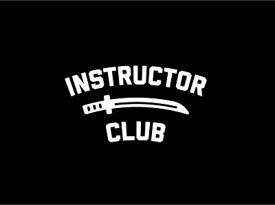 Instructor Club Logo all caps bold katana martial arts simple sword