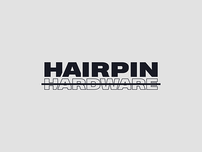 Hairpin Hardware Logo branding car culture cars identity design imports logo racing streetwear tuner apparel typography