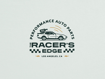 Racer's Edge Tee apparel auto parts car car illustration fast furious illustration logo nos performance porsche porsche 968 racecar racing retro tee graphic vector vintage