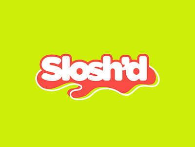 Slosh'd Logo bar branding bright cocktail fat food truck frozen coctails fun identity logo modified type rounded slushee thicklines