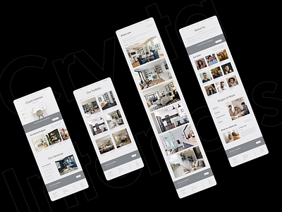 Crysta Interiors design figma ui webdesign website