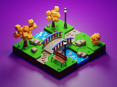 Blender Park 3d animation