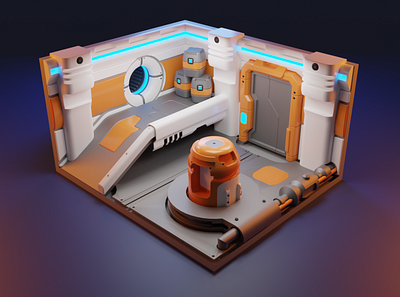 Sci-Fi Corridor 3d animation graphic design