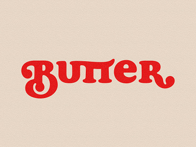 Butter butter dairy design lettering typography